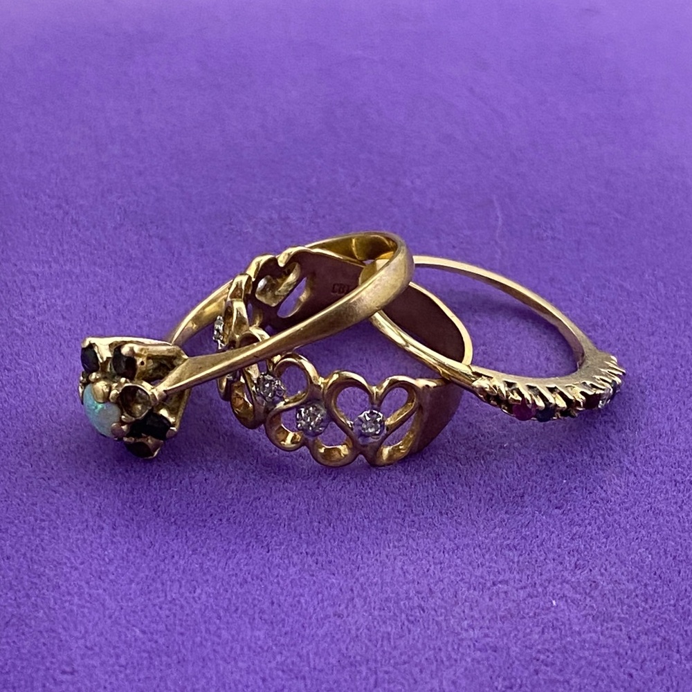 💛 Vintage/Antique 10k Gold Women's Ring Lot